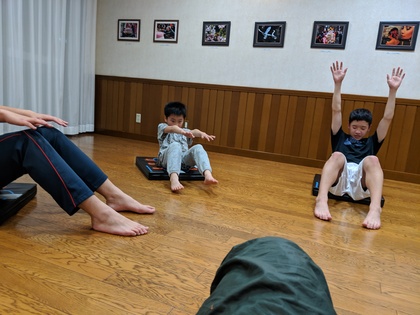 親子でトレーニング